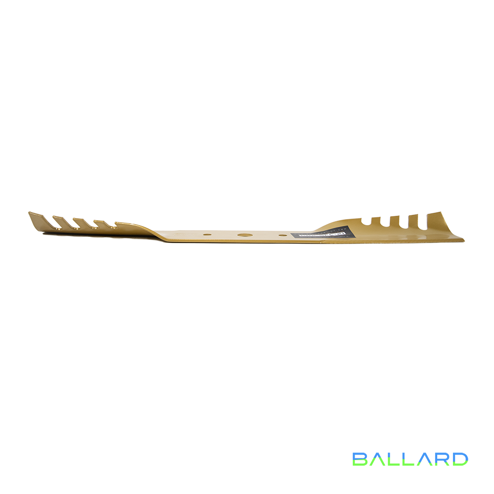 GOLD Hybrid  Mower Blades:  21" Long,  2.5" Wide, 3/4" Center Hole (w/ Guide Holes), Thickness- .140" (One Spindle) image number null